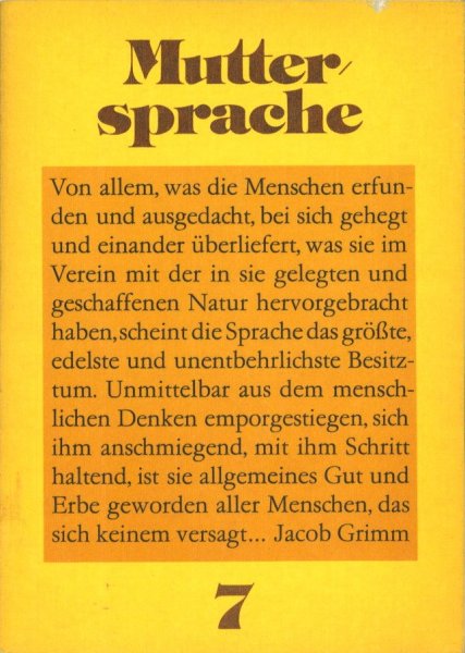 Muttersprache. Klasse 7  (Schulbuch der DDR)