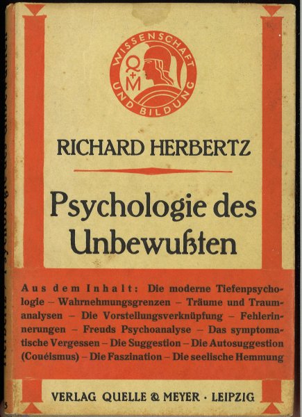 Psychologie des Unbewußten. Fraktur Reihe Wissenschaft und Bildung Bd. 275
