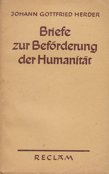 Briefe zur Beförderung der Humanität. Reclam Bd. 7970/71