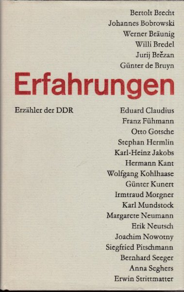 Erfahrungen. Erzähler der DDR. Anthologie