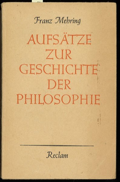 Aufsätze zur Geschichte der Philosophie. Reclam 8901-04