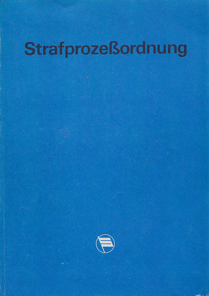 Strafprozeßordnung der DDR - StPo - Textausgabe mit Sachregister
