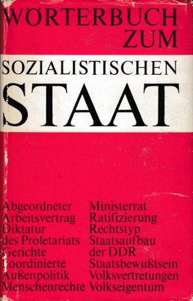 Wörterbuch zum sozialistischen Staat.