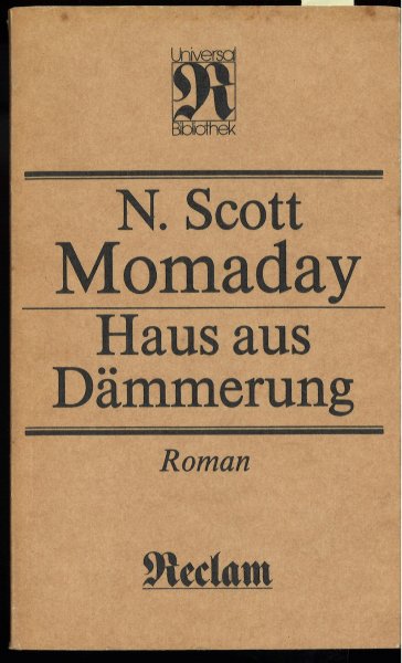 Haus der Dämmerung. Roman. Reclam Belletristik Bd. 1223