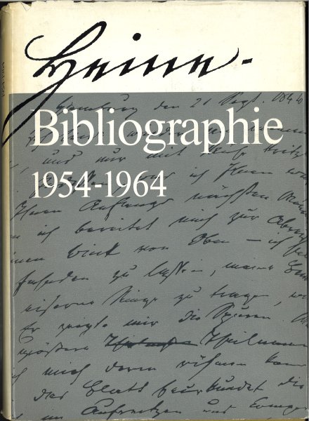 Heine-Bibliographie 1954-1964 . Reihe Bibliographien, Kataloge und Bestandsverzeichnisse