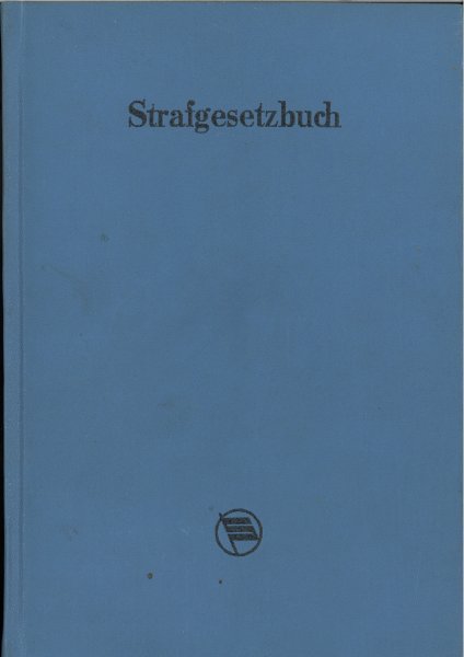 Strafgesetzbuch der DDR - StGB -. Textausgabe mit Sachregister.