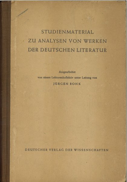 Studienmaterial zu Analysen von Werken der deutschen Literatur
