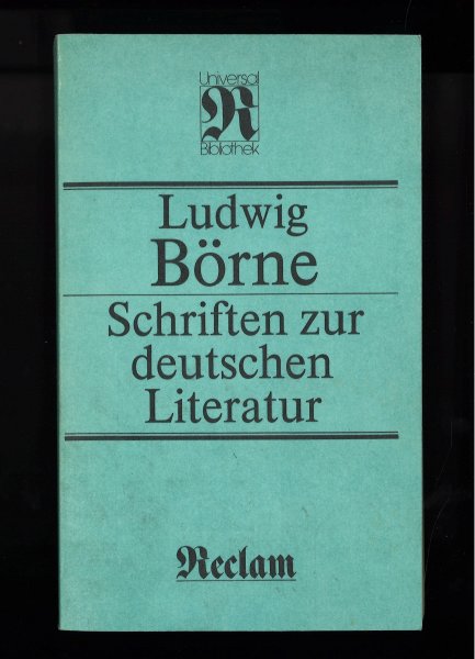 Schriften zur deutschen Literatur. Reclam Kunstwissenschaften Bd. 1139